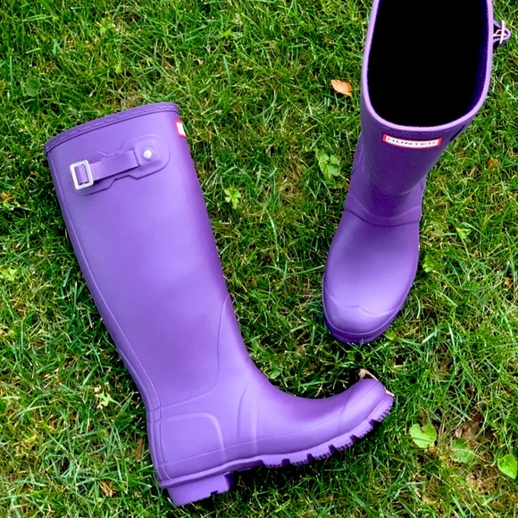 Hunter Original Tall Sovereign Purple Rain Boots - Picture 9 of 12
